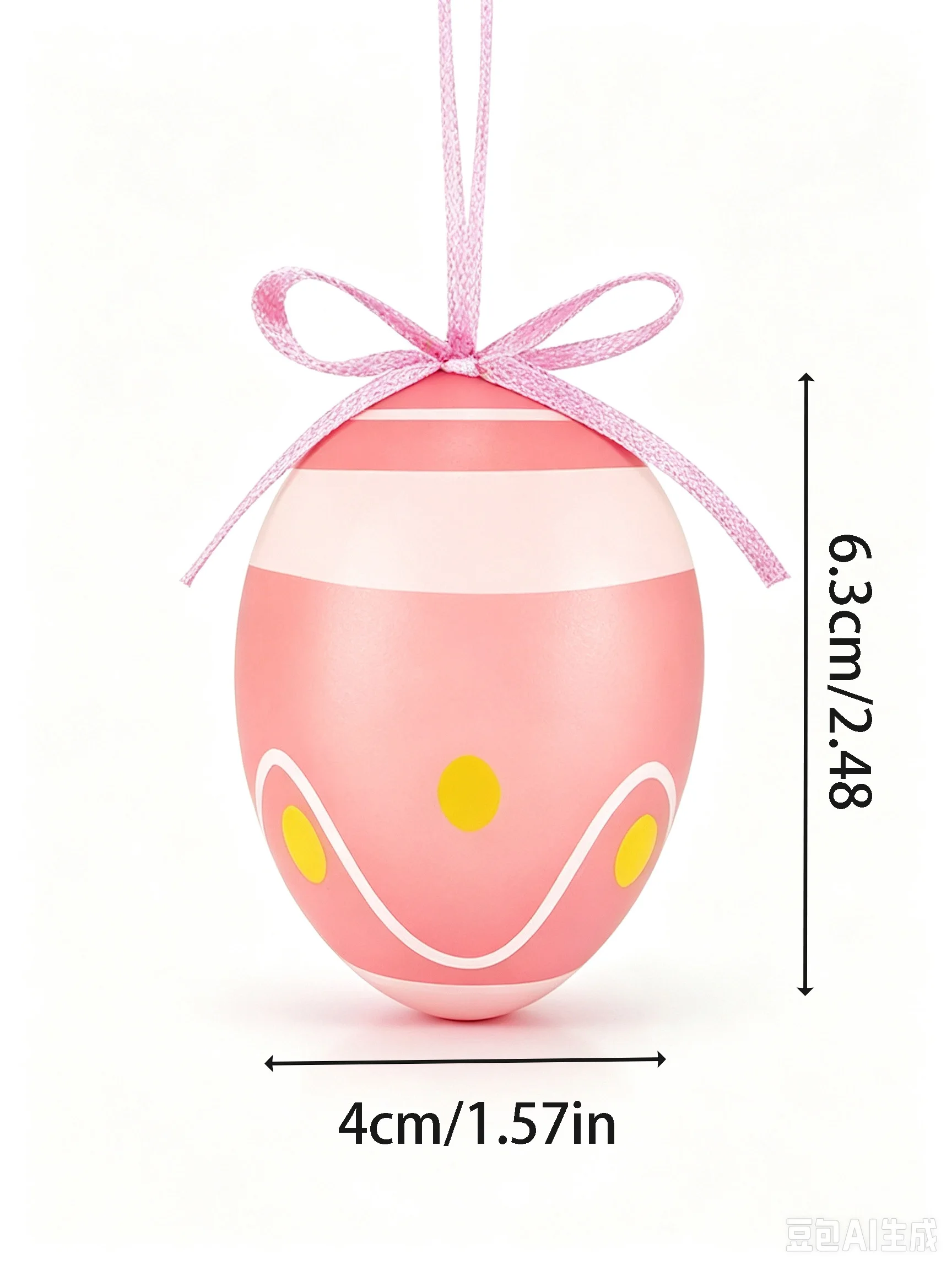 1/12/24pcs Easter Egg Hanging Decorations Set - Assorted Colors Plastic Hand-Painted DIY Craft Tree Ornaments Random Designs