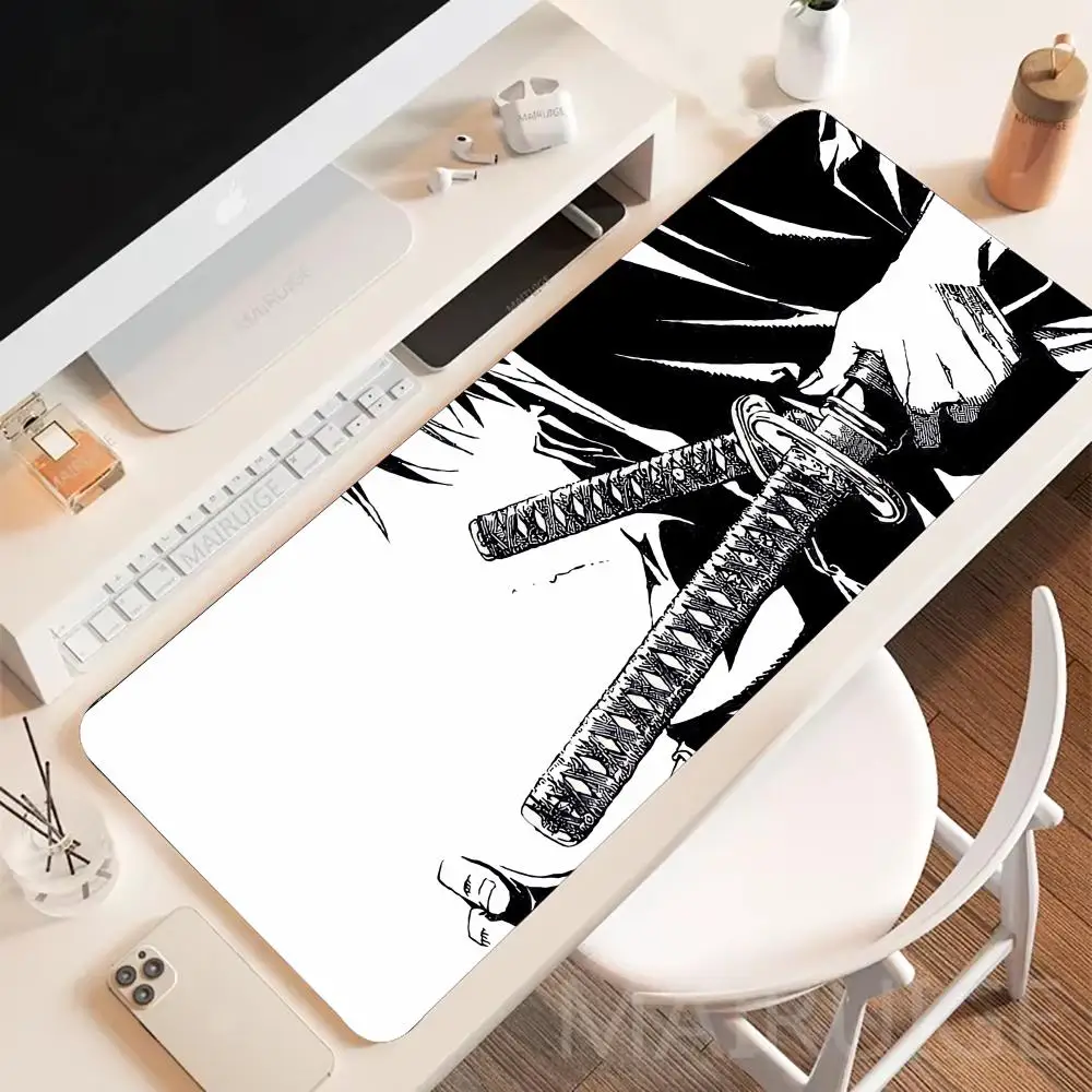 

Samurai and Sword Mouse Pad Desk Accessory Aesthetic Art Large Gaming Mousepads Non-slip Rug Laptop Tablet Mat Mini PC Playmat