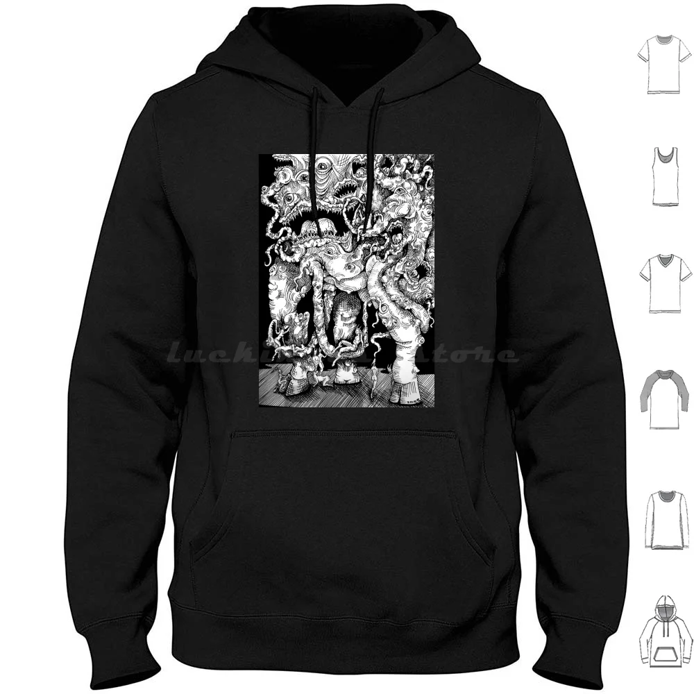 Shub Niggurath Hoodies Long Sleeve Shub Niggurath Necronomicon Goat With The Thousand Cubs Monster Old Gods Horror Big