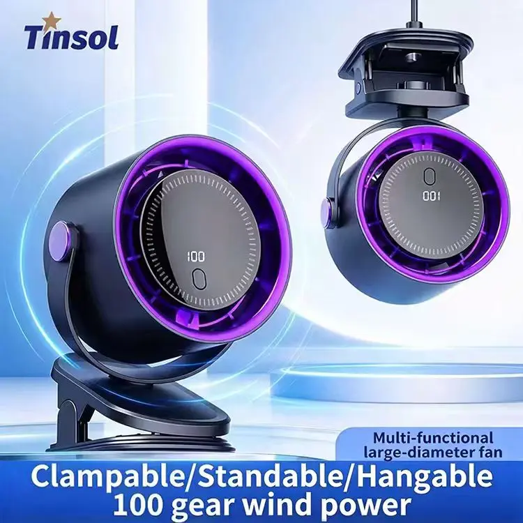 TINSOL 3-in-1 Turbo Fan Multifunctional Circulating Fan with Clip Desktop Fan/Air Conditioner with 100 Adjustable Speed SettingS