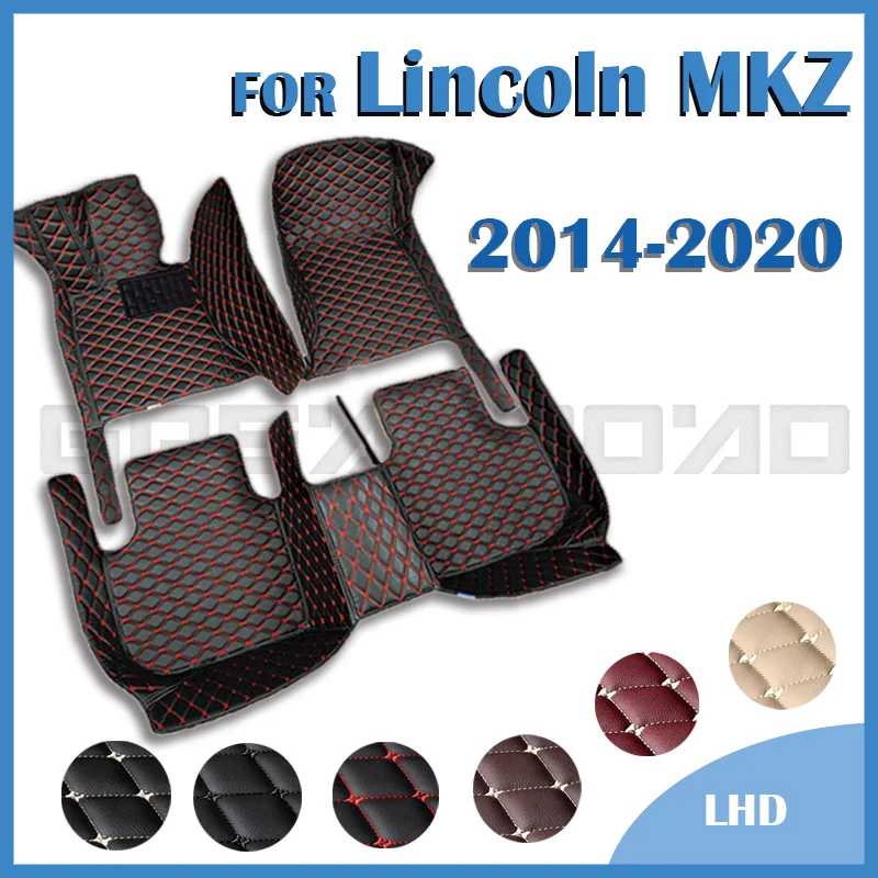 Car Floor Mats For Lincoln MKZ 2014 2015 2016 2017 2018 2019 2020 Custom Auto Foot Pads Carpet Cover Interior Accessories