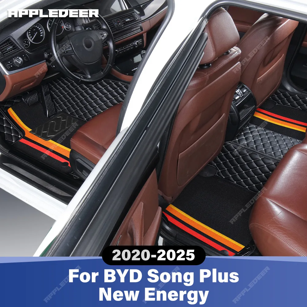 

Для BYD SEAL U DMi/Song Plus New Energy 2020-2025 24, двухслойные автомобильные коврики, индивидуальный автомобильный ковер, аксессуары для интерьера