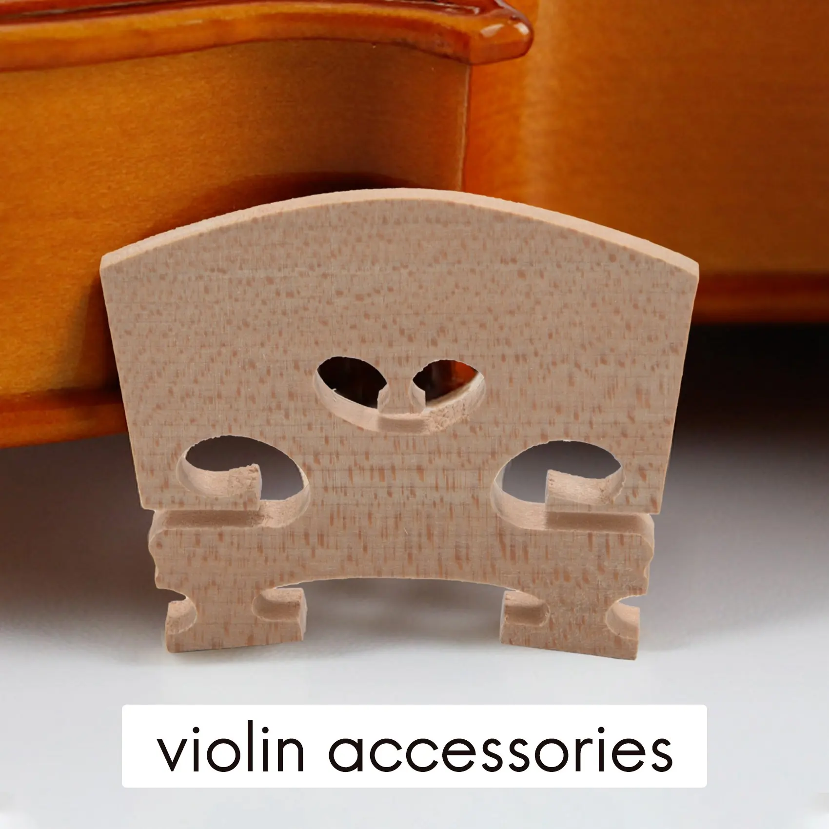 Pont de violon en érable, pleine grandeur, code Qin, 4/4, 5 pièces