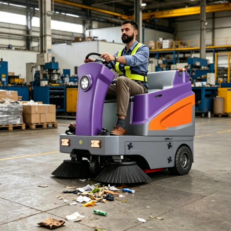 Electric Road Sweeper Closed Dust Cabin Sweeping Equipment For Hospital Campus Flying Dust Blocking Sweeping Sanitation