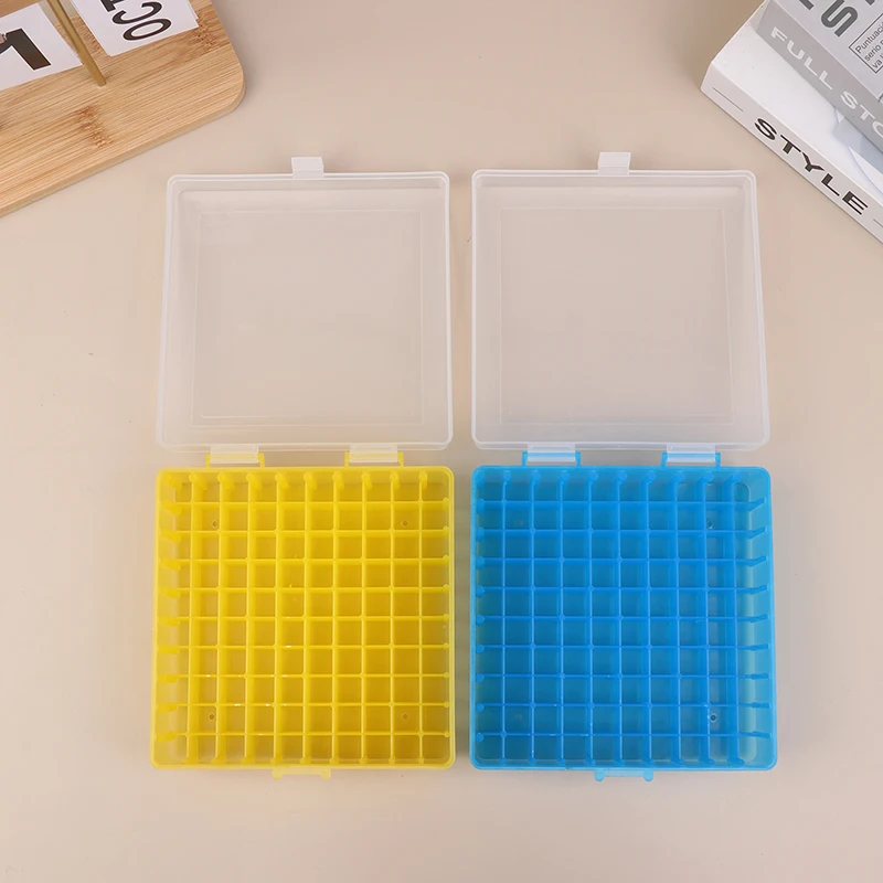 Estante Cryotube de 100 ranuras para uso en laboratorio, se adapta a tubos de 1,5 ml, 1,8 ml, 2 ml, fabricado en plástico, incluye cubierta de conexión