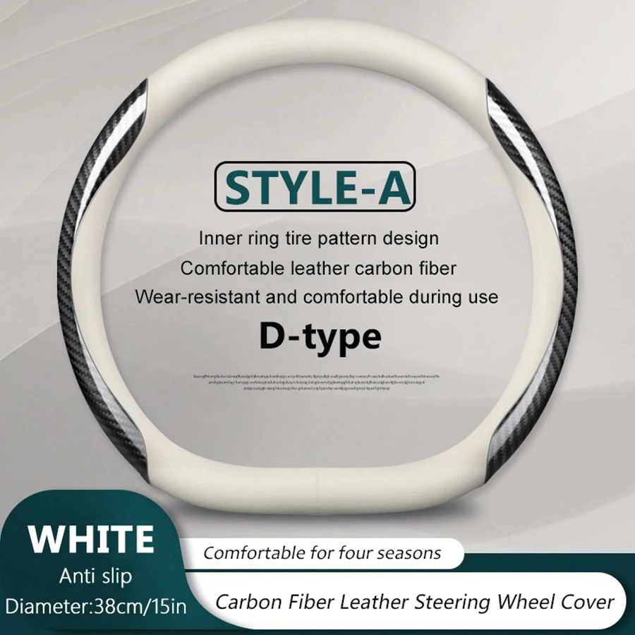 Faux Leather Anti-slip Sweatproof D shape Car Steering Wheel Cover For BYD Song Yuan Qin Tang Han Pro MAX  PLUS Song L EV/DM-i