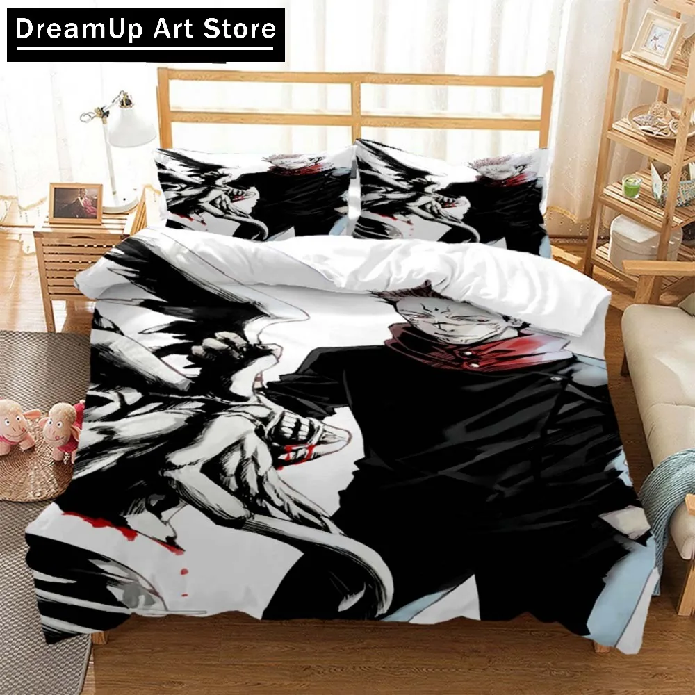 Jujutsu Kaisen Bedding Set Duvet Cover Bed Set Quilt Cover Twin Single Full Queen King Size Boys Adult Home Textile