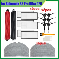 Replacement for Roborock S8 Pro Ultra G20 Robot Vacuums Cleaner Kit Main Side Brush Hepa Filter Mop Cloth Dust Bag Spare Parts