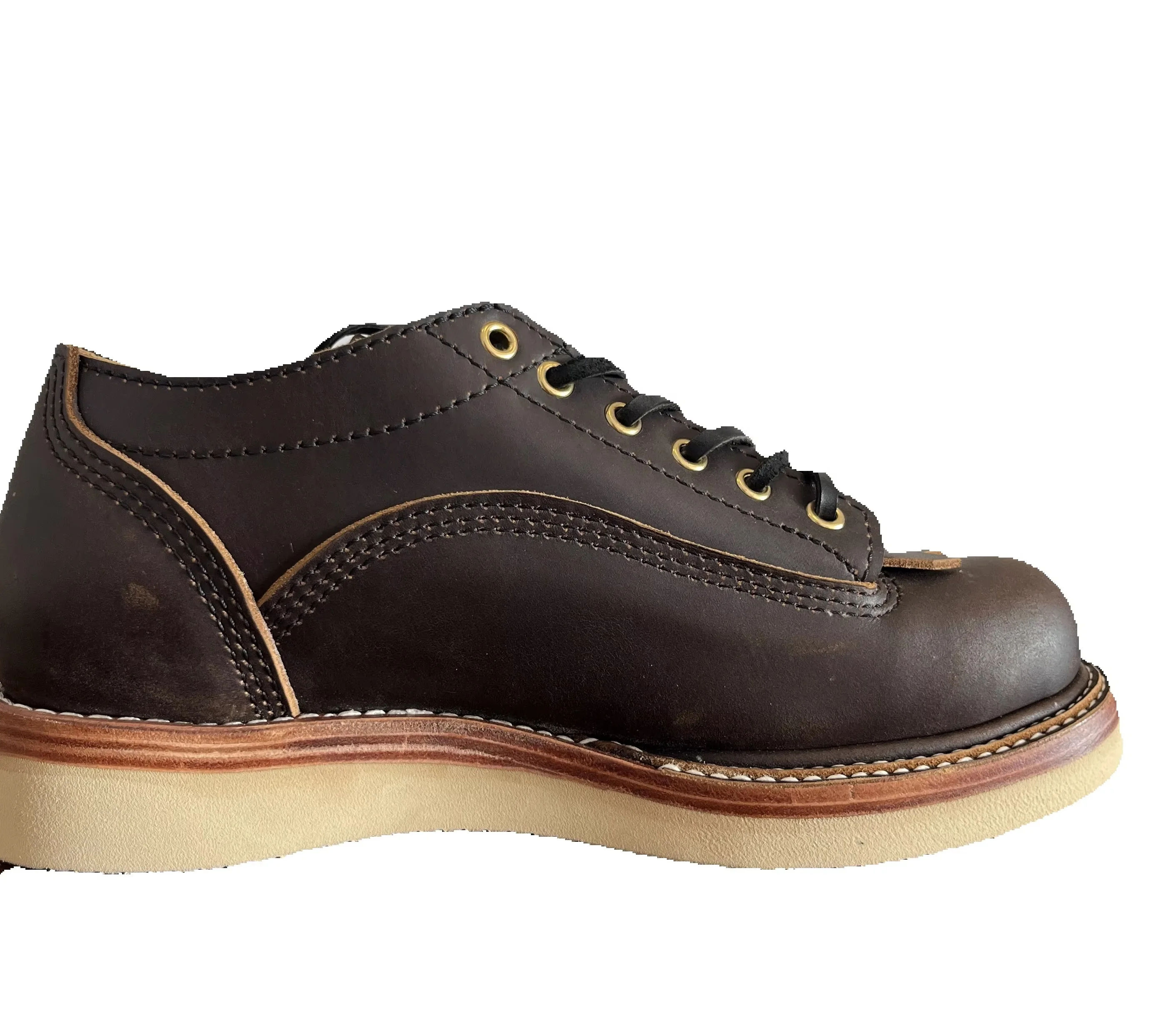 LC540 Riding Streetwear Daily Wear Vintage Retro Hand Sewn Hand Stitched Non Slip Thick Sole Men Leather Boots Motorcycle Boots