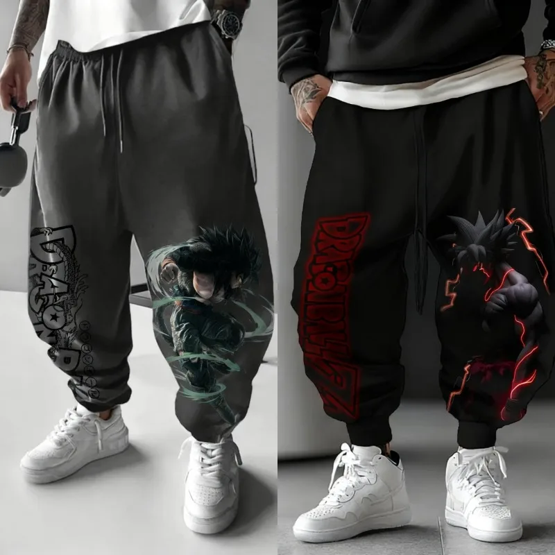 

Dragon Ball аниме мужские спортивные штаны японские мультяшные принты свободные спортивные штаны уличная одежда в стиле хип-хоп осень зима спортивные штаны в стиле Харадзюку