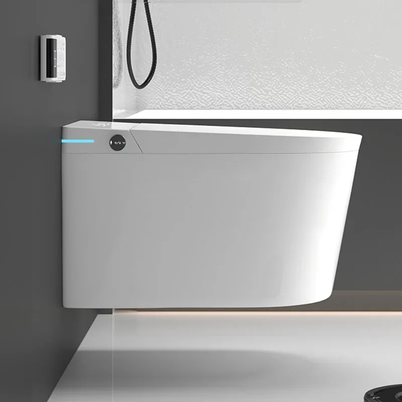 Bathroom Concealed Cistern Back To Wall Smart Wc Intelligent Wall Hung Toilet Set With Remote Control