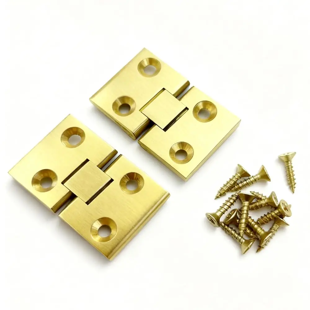 

2 шт. латунных откидных петель для стола, скрытая фурнитура с углом наклона 180 градусов для мебели, подносов и дверец шкафов, с креплением на винтах