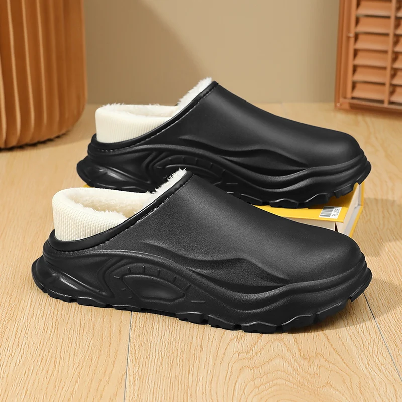 

Women Slippers Cotton Resistant Chunky Sole Comfortable Men Winter Shoes Gift Indoor Designer House High Quality Brand Fur Plush
