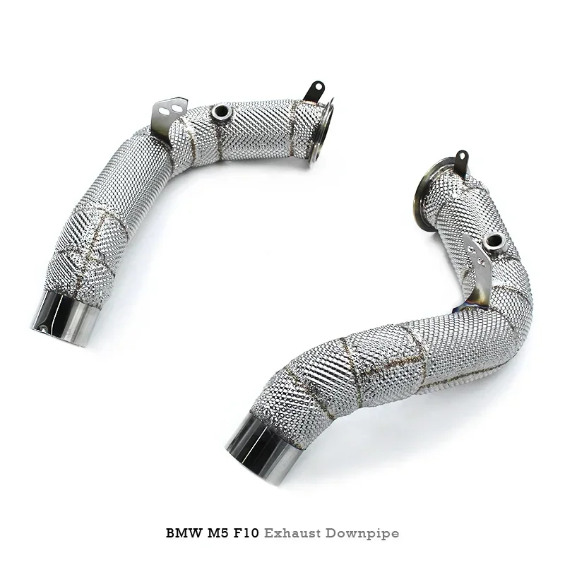 Section High flow Pipes branch downpipe Exhaust Pipe with For M5/M6 F06/F10/F18 2012-2016