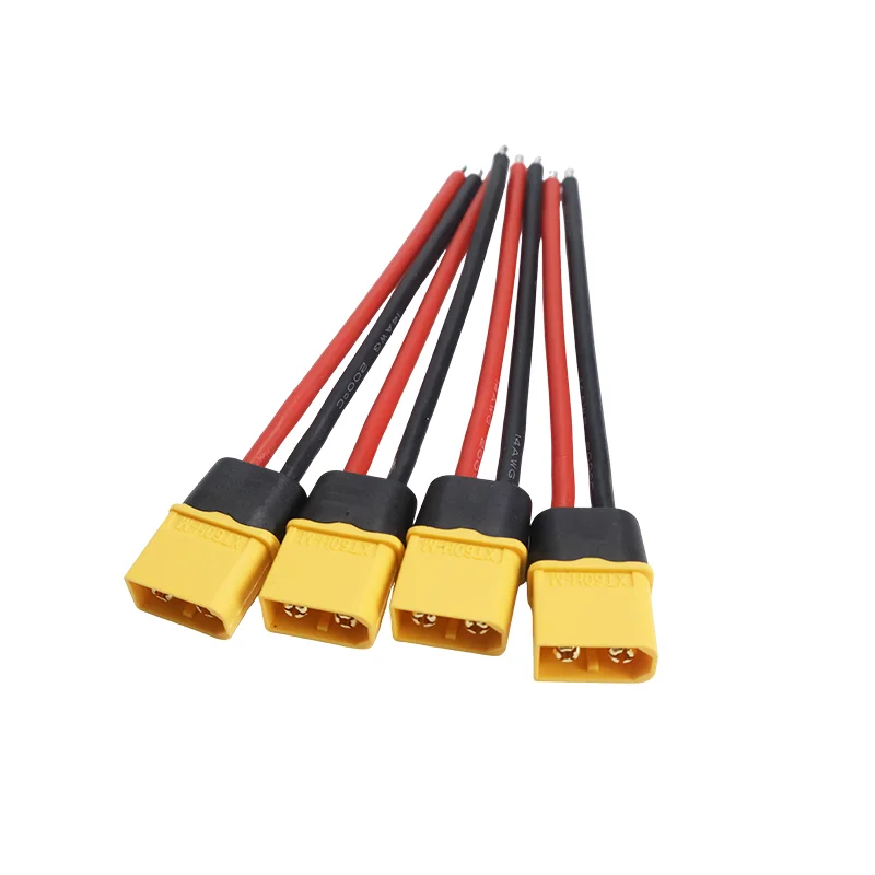 4pcs XT60H Connector Female / Male XT60H Plug 14 AWG Silicon Wire with Sheath Housing for RC Lipo Battery Rc Cars Fpve Drones