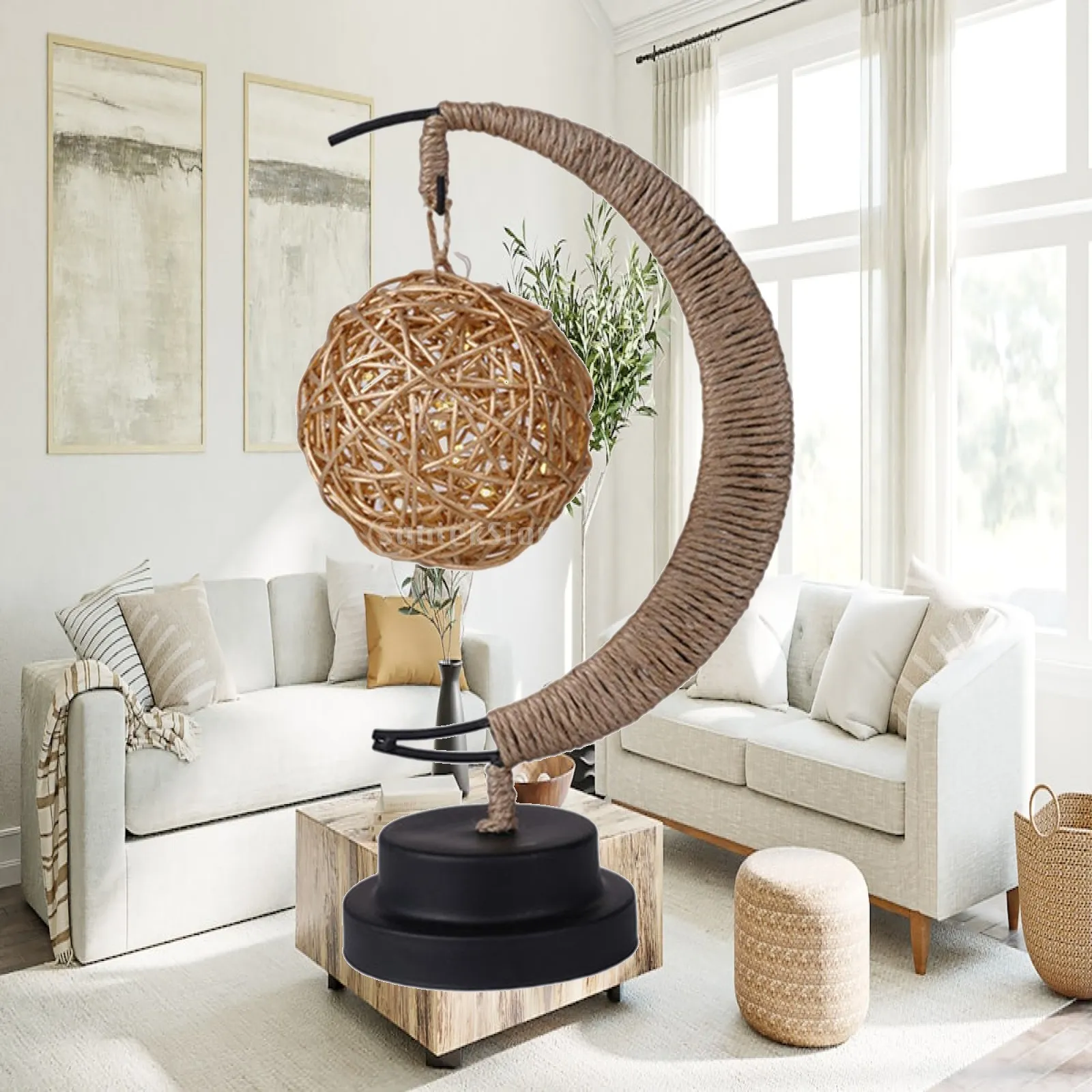 USB LED Night Light Ball Moon Table Lamp Decorative Home Bedside Bedroom