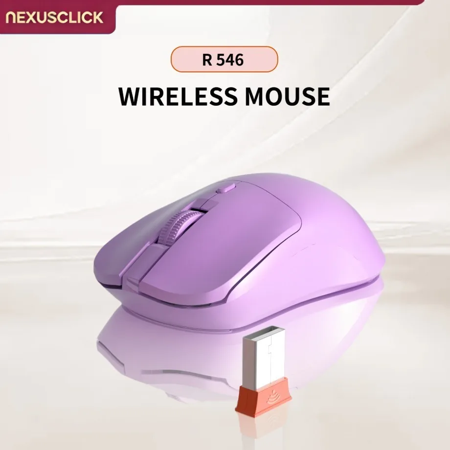 NexusClick 55g Lightweight 2.4G Wireless Silent Mouse,Budget-Friendly Durable,Low Power Saving,Plug&Play Mice for Office Travel