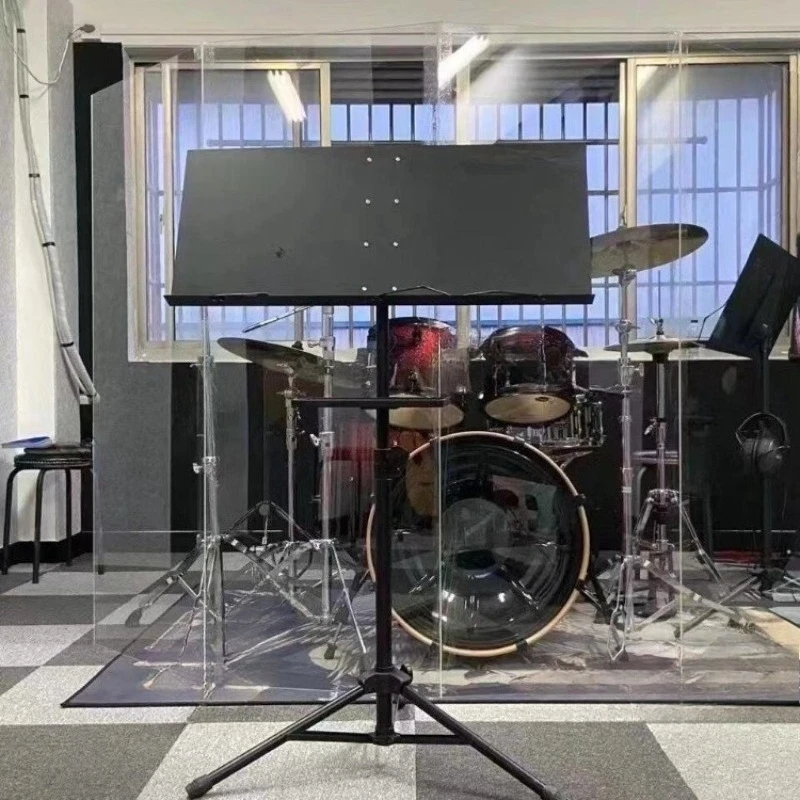 Drum set acrylic sound insulation screen, transparent partition stage sound-absorbing folding cover