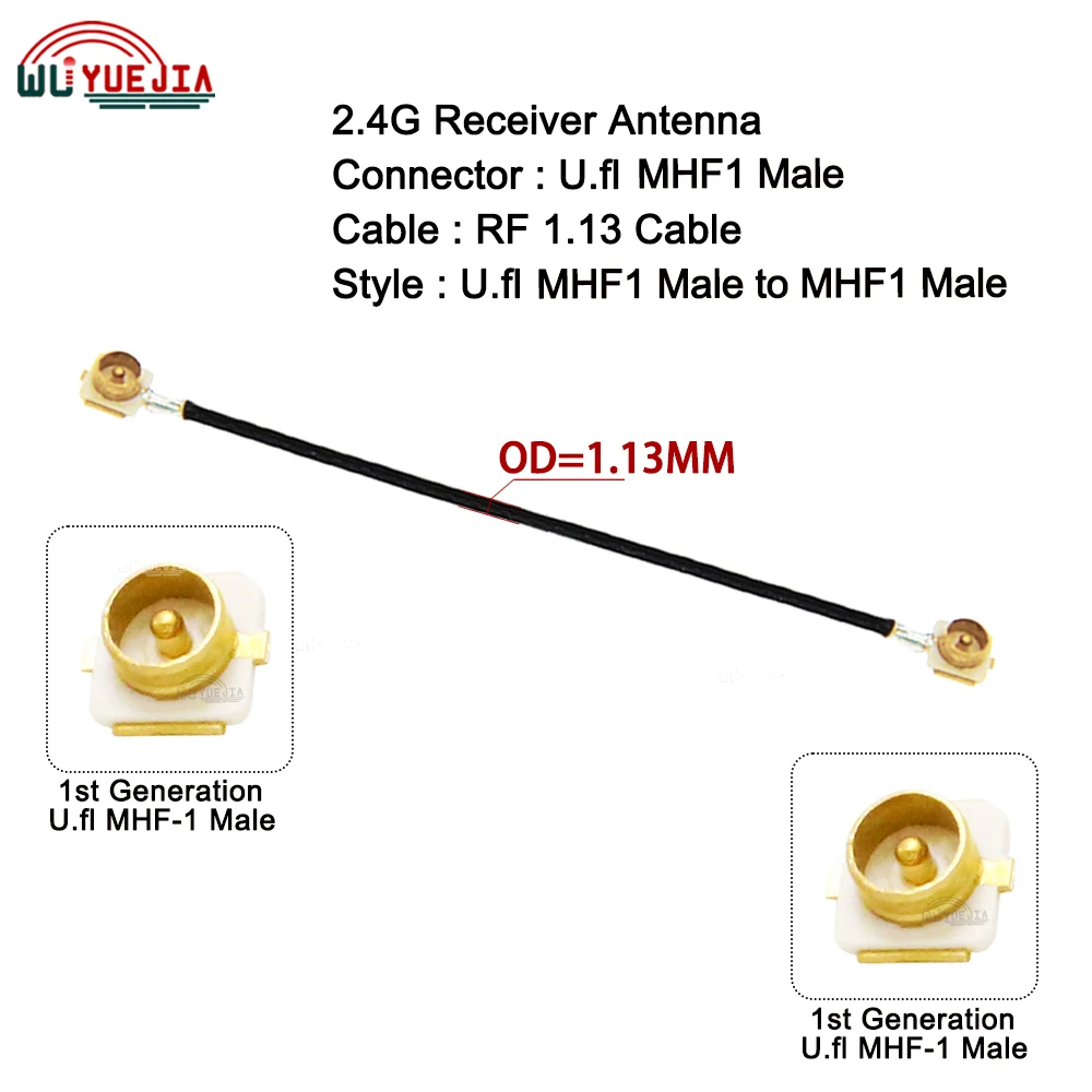 1Pcs RF1.13 Cable U.fl-MHF-1-Compatible MHF1/UFL Male Plug to Female Jack Connector 1.13 Coaxial Jumper WIFI 4G Extension Cable
