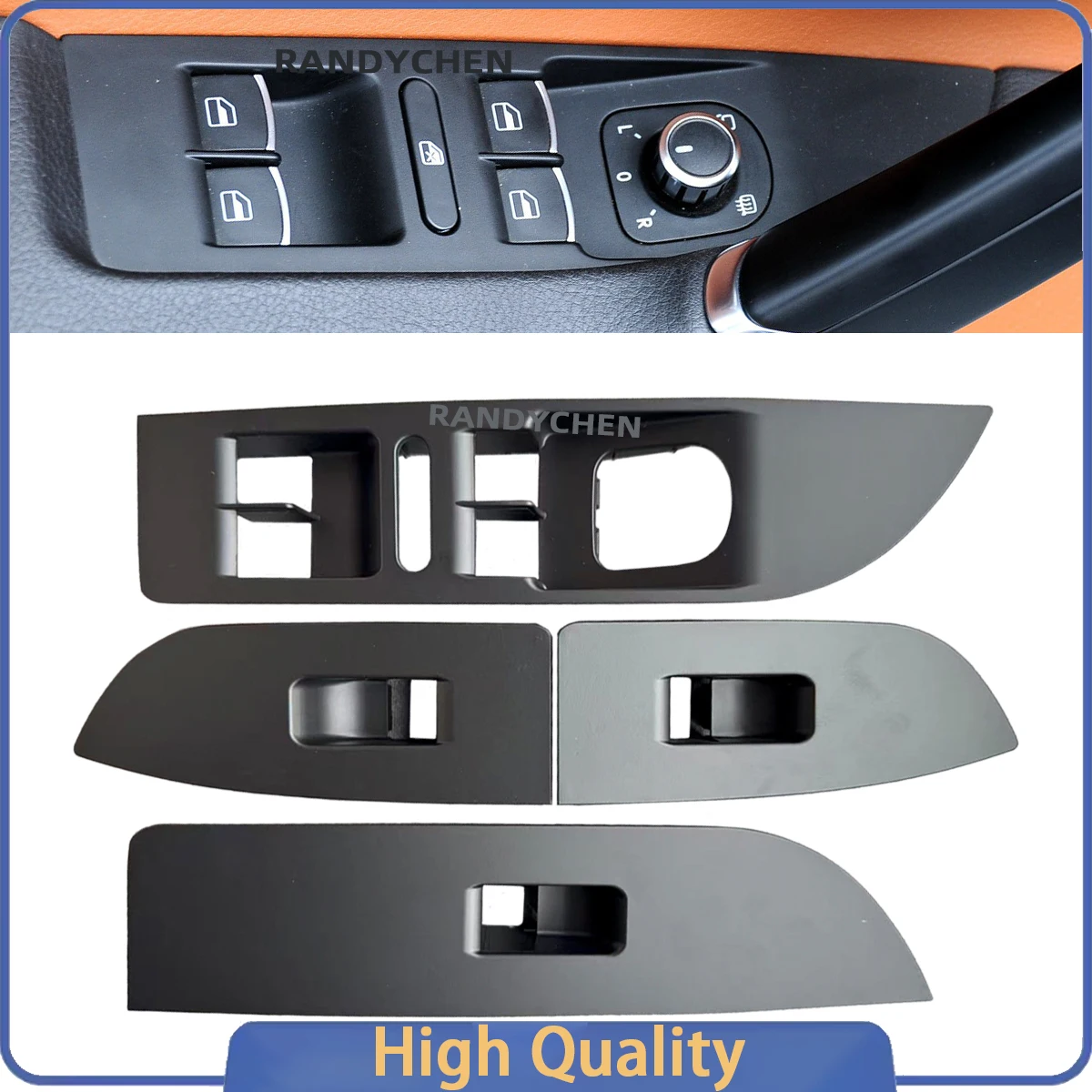 For LHD VW Passat CC 2008-2017 3C8867375A 3C8857857D 3C8857858G 3C8867376A 1x Interior Window Electric Lift Switch Cover