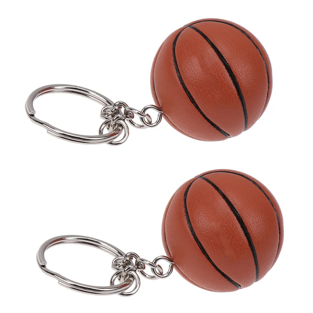 

2pcs Basketball Keychain Pendant Mini Simulation Keyring Creative Decorative Key Chain For Bag Car Key House Decoration