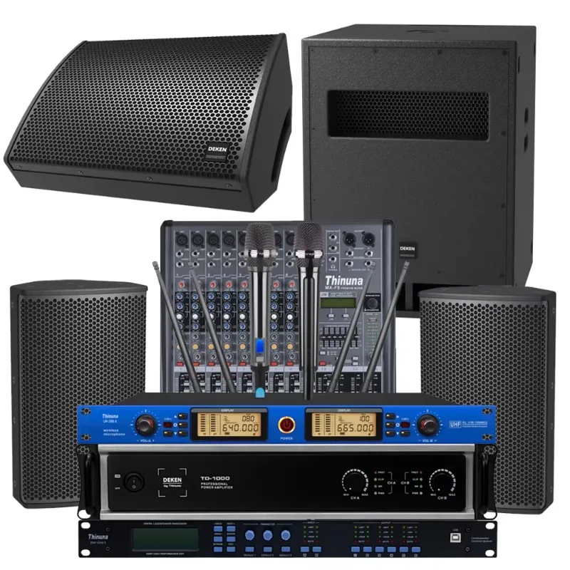 

DEKEN FLEX T10 Professional PA System 2-unit 2-way Inverted 400W Passive 10-inch Professional Audio Music Speaker for Church