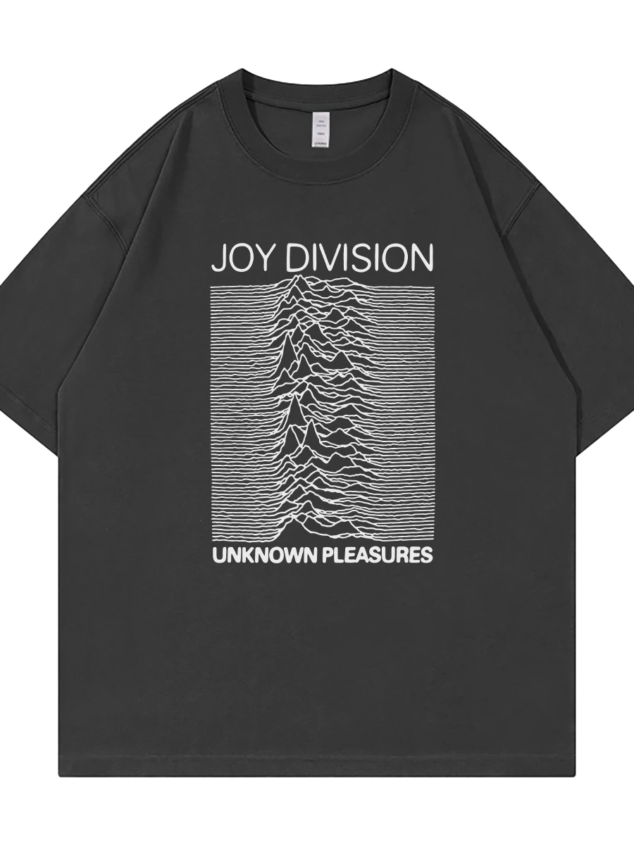 Joy Division Band Retro American Street Casual Loose Fit Pure Cotton round Neck Rock Short Sleeve T-Shirt Breathable Summer Top