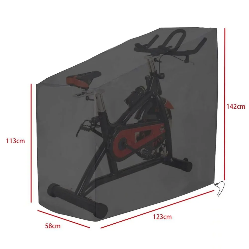 210D Oxford Dust Cover For Watertight For Spin Bike Treadmill Gym Equipment Protective Case Black Adjustable For Fit Home