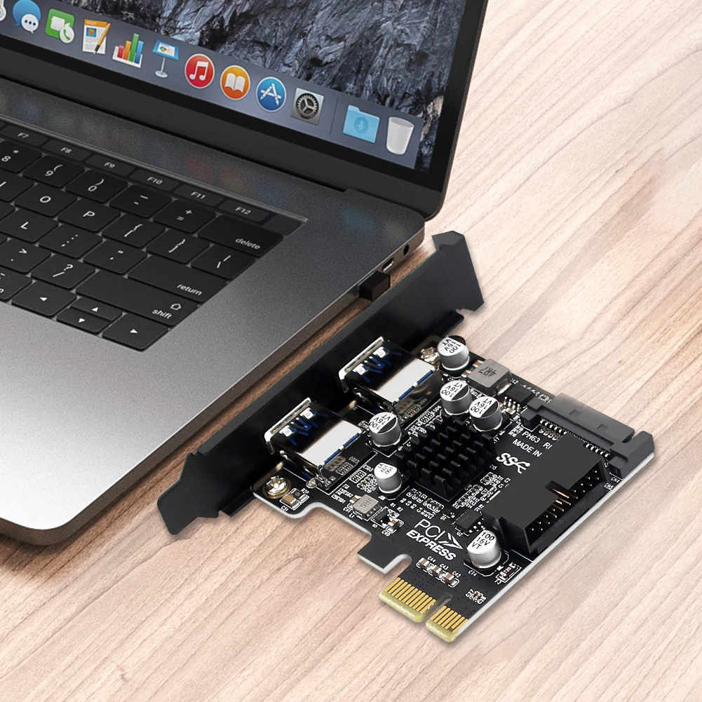 2 Port USB 3,0 PCI-E Erweiterungs karte Adapter USB 3,0 Hub Adapter Externer Controller PCI-E Extender PCI Express Karte für Desktop