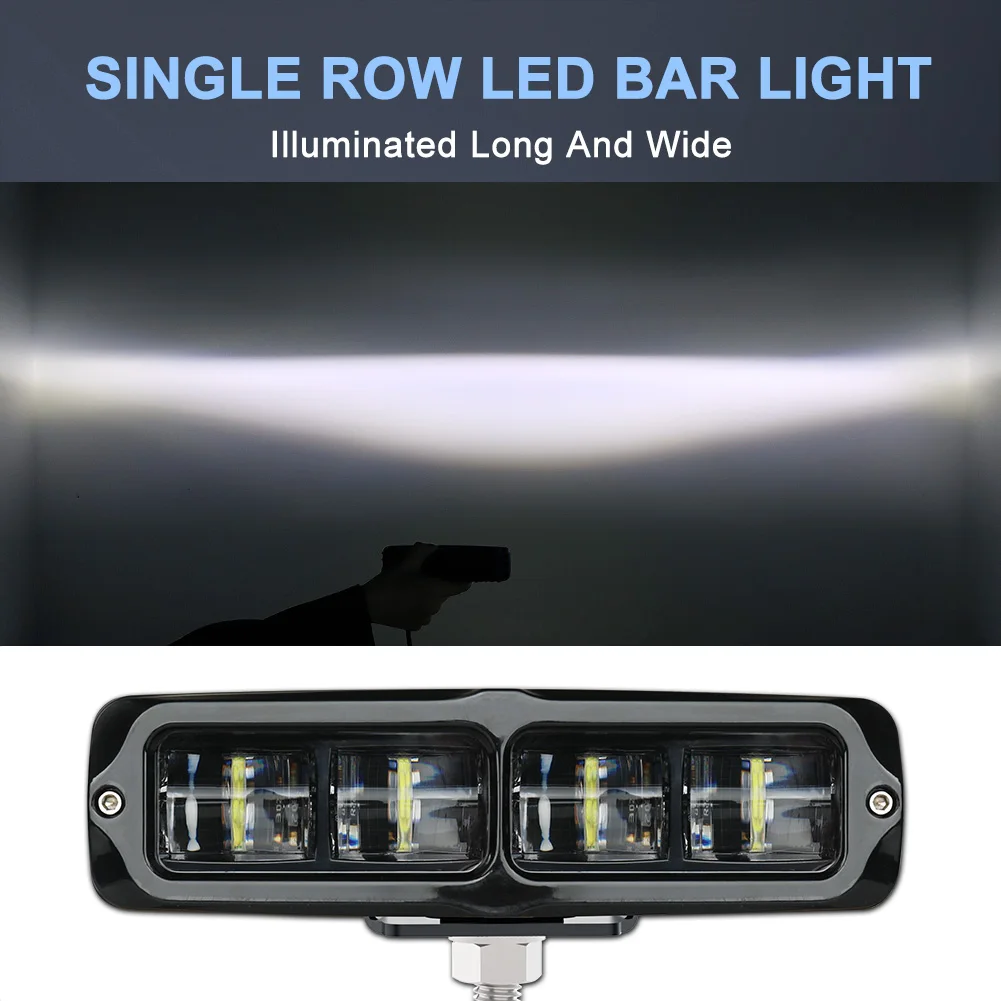 6D Lens LED Light Bar 6 inch Led Bar Offroad Driving Beam Work Lamp Fog Lights For Niva Lada 4X4 ATV SUV Truck Tractor 12V 24V