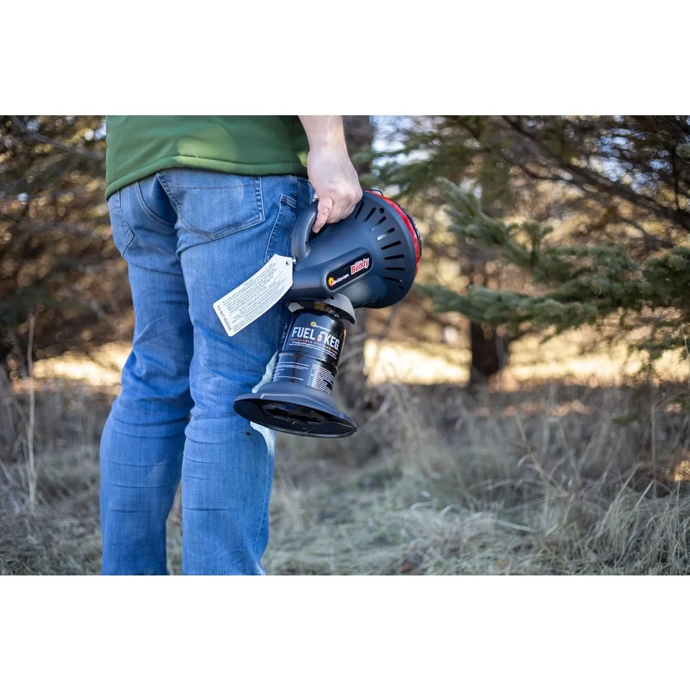 Indoor Safe Propane Heater With ODS & Tip-Over Protection, Heating Area Up to 95 Sq. Ft - Lightweight, Medium - Black/Red