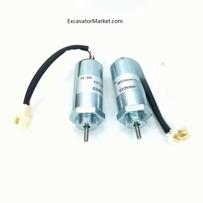 For HITACHI ZX55 CASE CX55 KOBELCO SK75-8 4LE2 Engine flameout switch Flameout solenoid valve excavator accessories