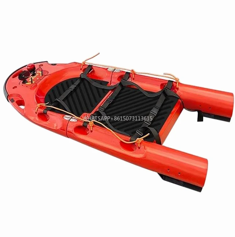 Perahu penyelamat lipat berbentuk kapal, berbahan dasar air, dikendalikan jarak jauh, dengan suhu konstan, dan dilengkapi tempat tidur.