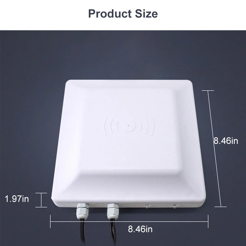 Longa Distância Passivo UHF Reader, Tag eletrônico, 915 Cartão, 6C Card Reader, Controle de Acesso, Cabeça de Leitura, 0-6 Metros, 7DB