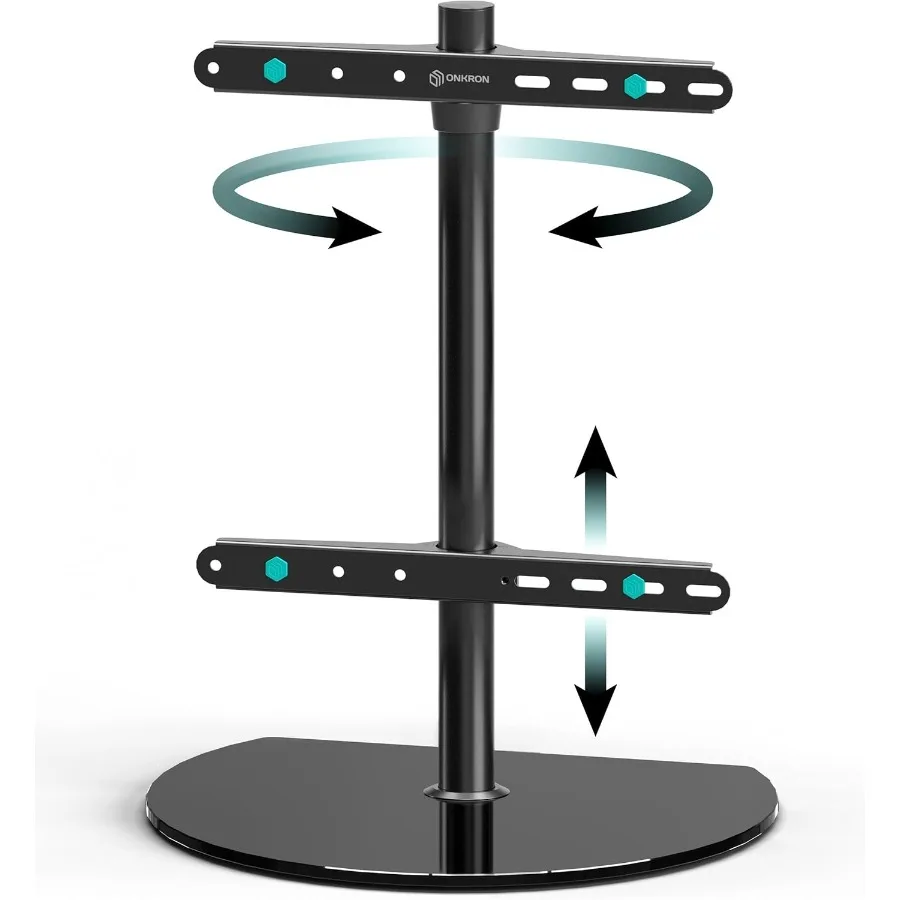Tabletop TV Stand for 3265 Inch TVs up to 77 lbs Height Adjustable TV Swivel Stand with Max VESA 400x400 Universal Tabletop Tel