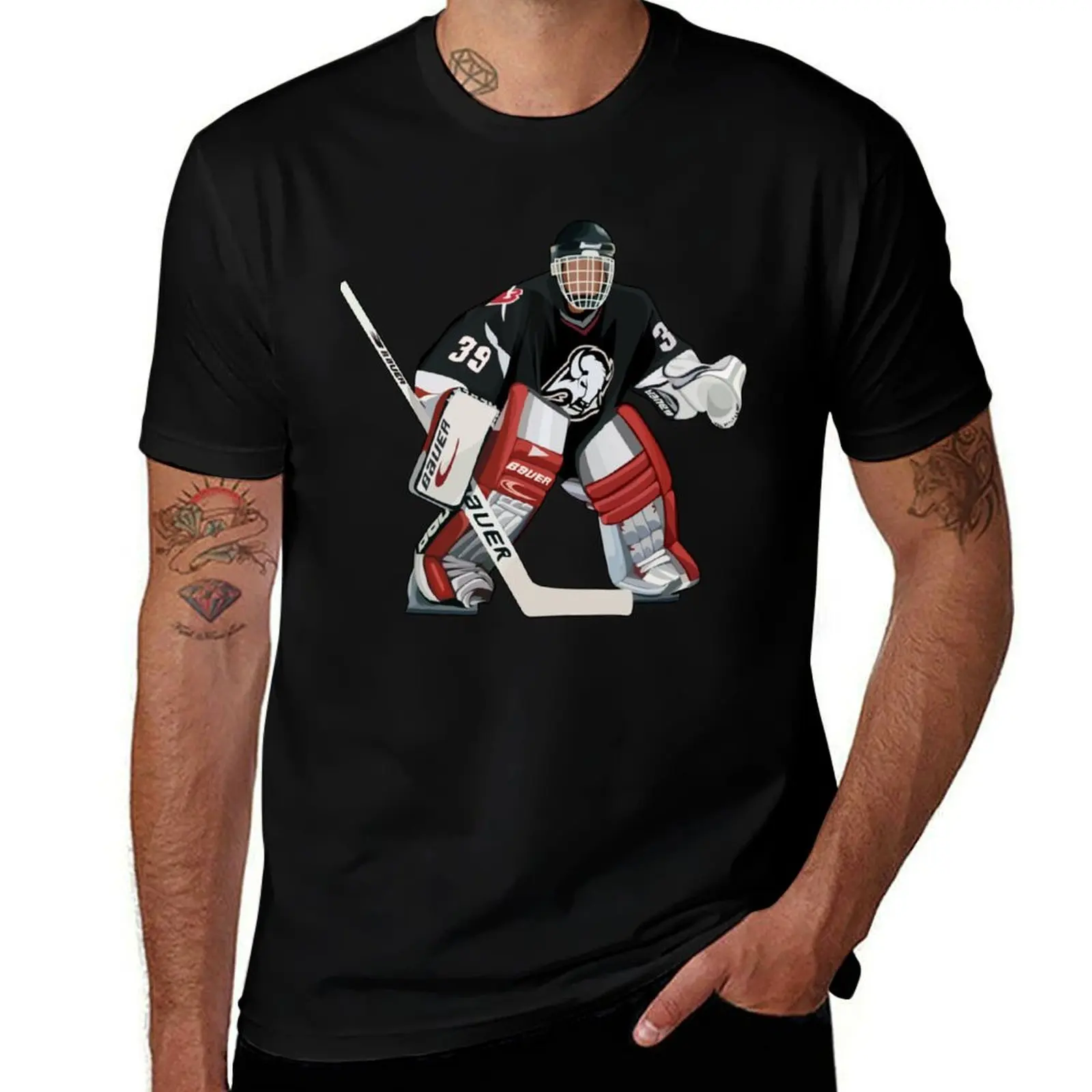 

Dominik Hasek Skates T-Shirt anime t shirts oversize man t shirt cotton high quality T-Shirt