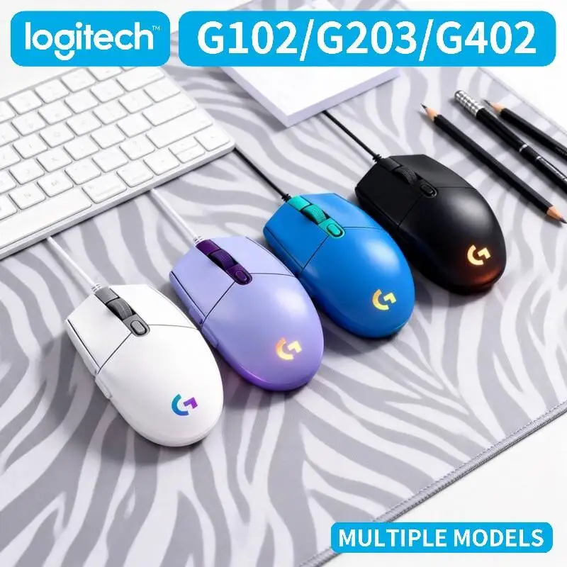 

Проводная игровая мышь с RGB-подсветкой Logitech G102 G203 G402: быстрый отклик, простое управление для начинающих и профессиональных геймеров
