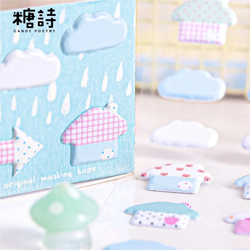 Ins  Cute Korean 3D Stereo Sticker for DIY Decor Scrapbook Journal Sticker Kawaii Cartoon Stationery Sticker Student Supplies