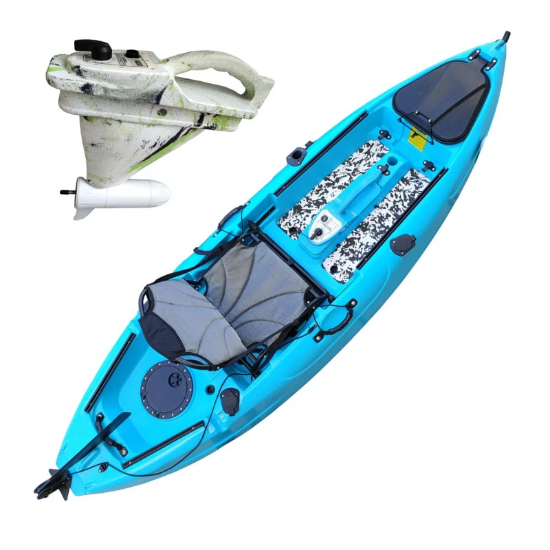 

Plastic electric kayak electric fishing boat with 34T motor