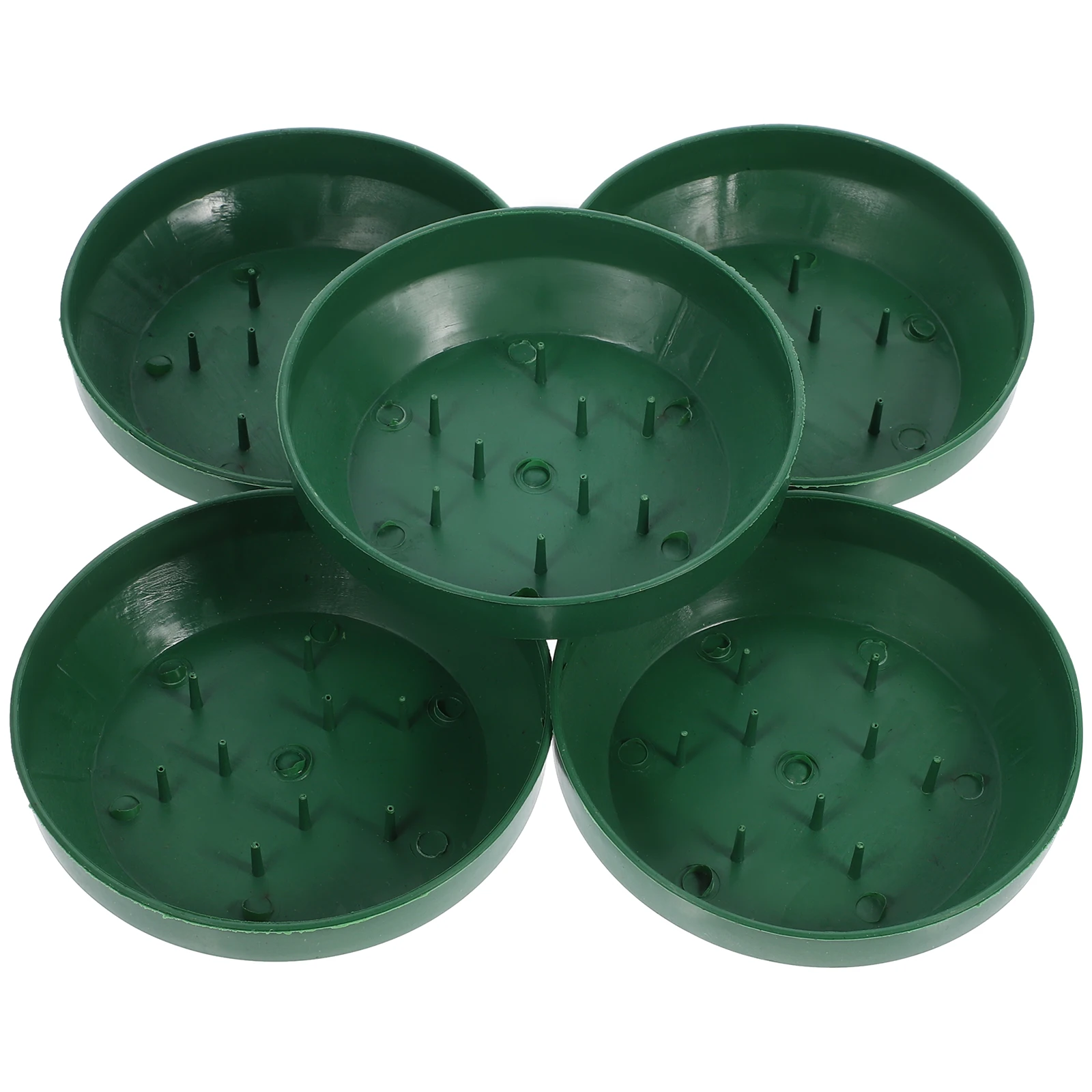 

10pcs Round Dial Flower Arrangement Supplies Fixing Tray Foam Trays for Weddings Parties Decorations Plastic Material Reusable