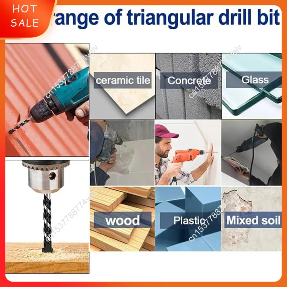 مجموعة لقم مثقاب البناء للزجاج/البلاط/البلاستيك/الخشب/الخرسانة/الاسمنت/المعادن، لقم ثقب كربيد احترافية، مجموعة (1/8-1/2 بوصة) A62X