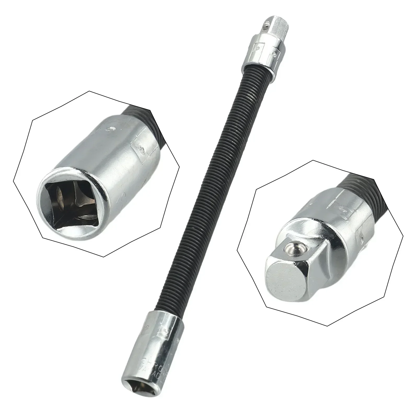 

1/4 3/8 1/2 Driver Flexible Long Socket Extension Rod Adapter Ratchet Wrench Electric Wrench Hand Tool Replacement Accessories