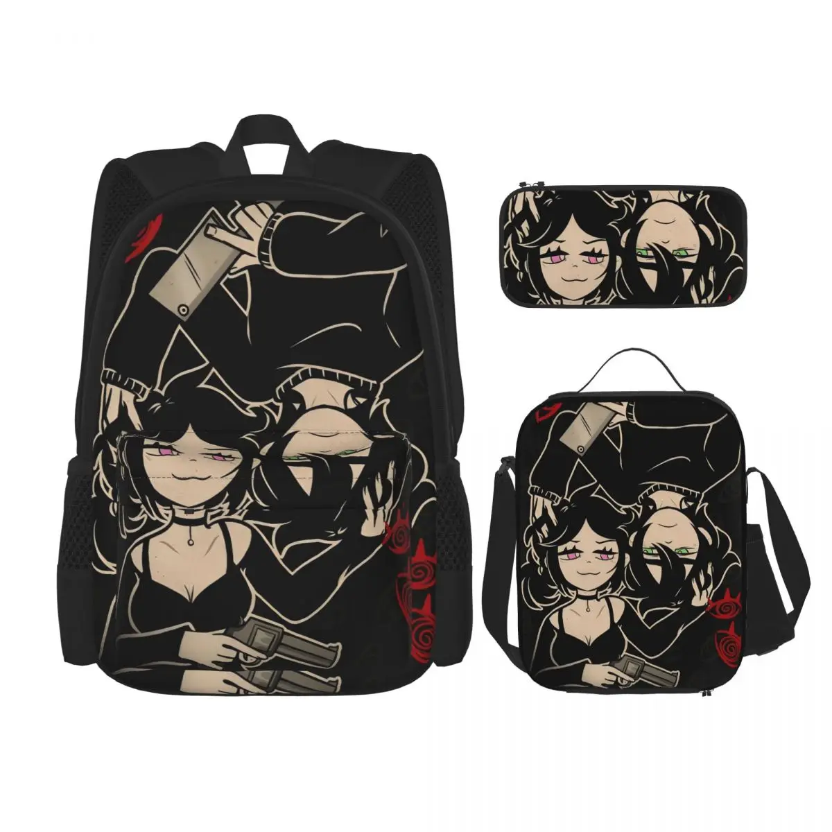 

Набор из 3 предметов: Рюкзак «Гроб Анди и Леилли», Рюкзак для ноутбука «Андрея и Ашлея», Сумка для обедов, Пенал