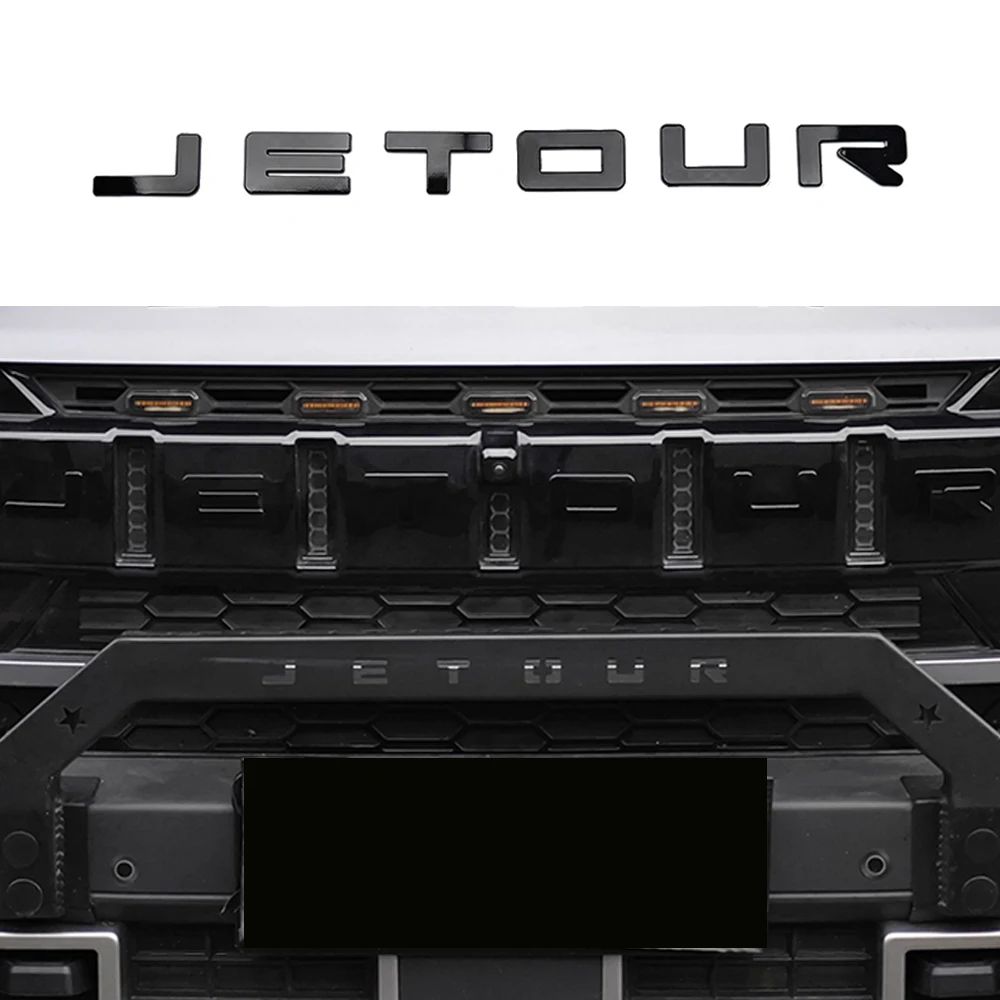 For Chery Jetour Traveler T2 Car Logo Black Sticker Car Letter Label Supplies Exterior Accessories Automobiles Parts