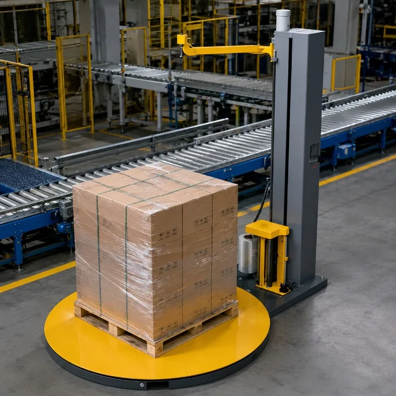 Stretch Wrapping Machine for Warehouse Packing Safe Operation Guard Customized Reliable Durable Industrial