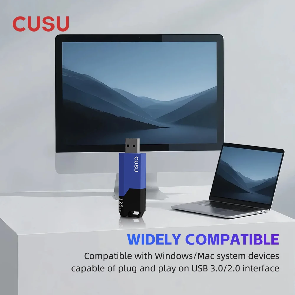 CUSU High Speed USB 3.2Gen Flash Drive 128GB 64GB 32GB  Smart Phone Car TV USB Stick  Creative Gift