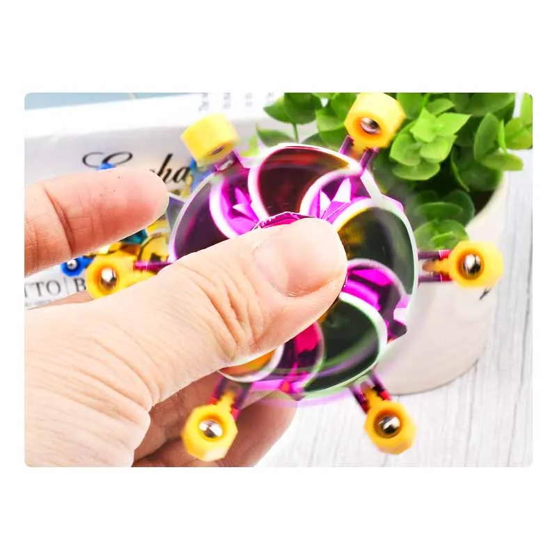 New Creative Dazzling Color Fingertip Gyro Toy Models Children's Stress Relief Toys Spinning Fingertip Gyro Gadgets Kids Gifts