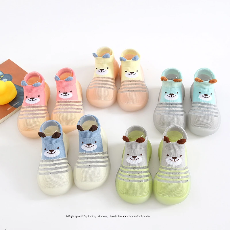 

Summer breathable mesh shoes, children's anti slip and anti wear baby socks, cartoon baby walking shoes, floor socks