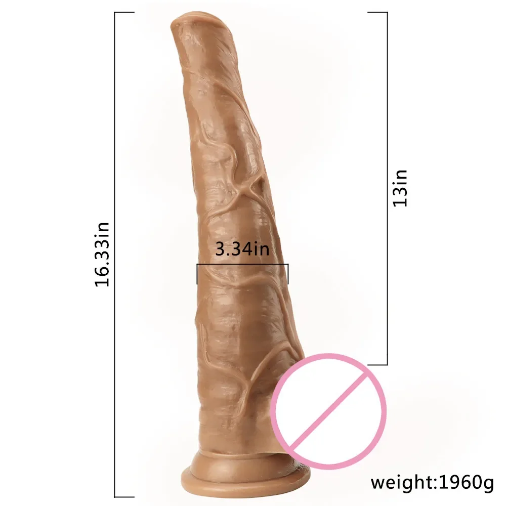 Godemiché à Ventouse pour Pénis pour Homme et Femme, Jouets Sexuels, Optique, Bite, Anal, Sangle Gay, Grosse Bite, Épaisseur du Vagin, 16 Pouces