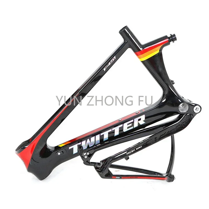 

Twitter F451 Folding Bike 22 inch Frame Carbon Ultralight 451 Carbon Fiber Frameset Disc Brake QR 100mm 135mm BSA68 Screwed